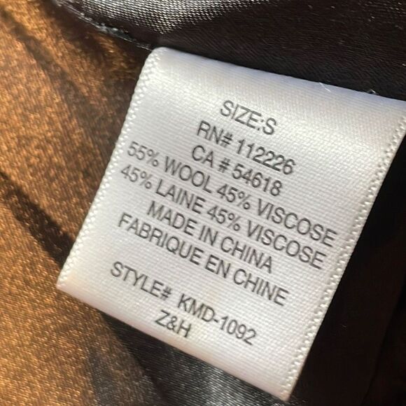 Morphine Generation MG Black lined moto jacket zippers wool & viscose S - Picture 14 of 15